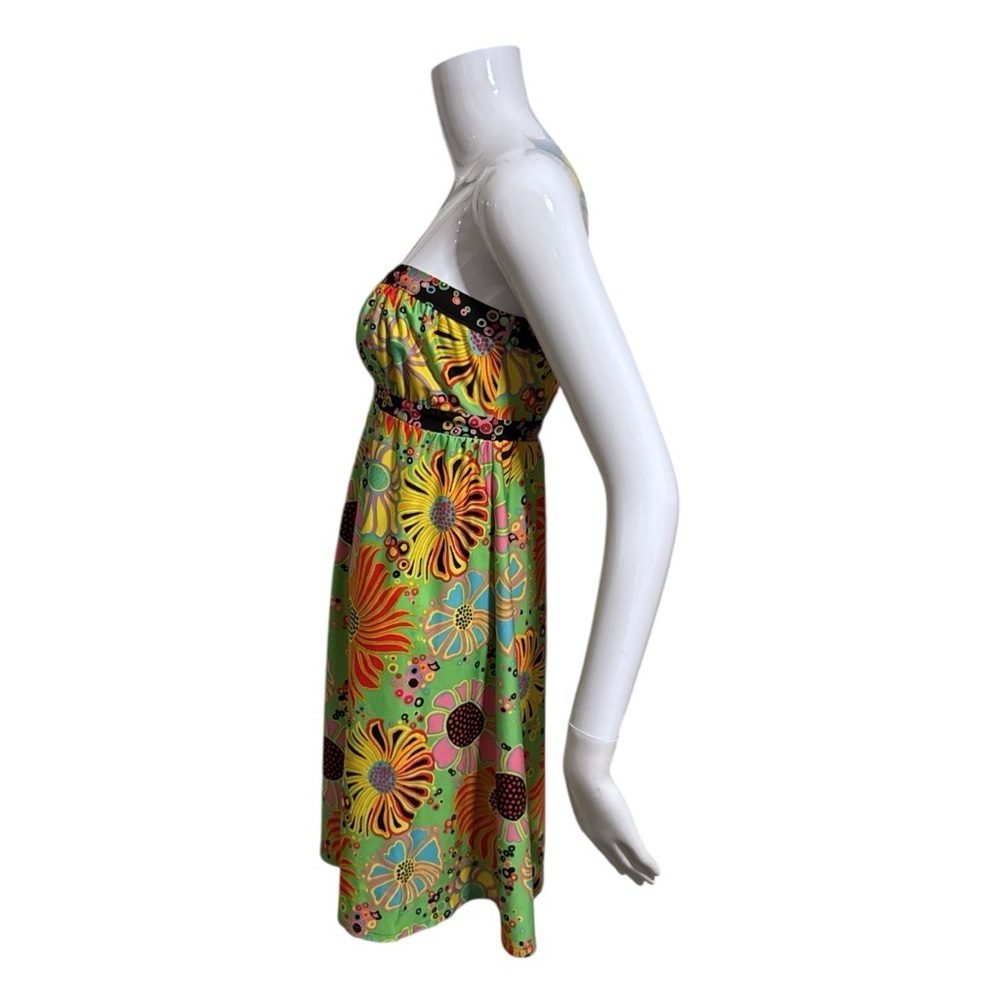 VTG Y2K Strapless Swim Coverup Size Medium Pop Art Frutiger Metro - Picture 4 of 8